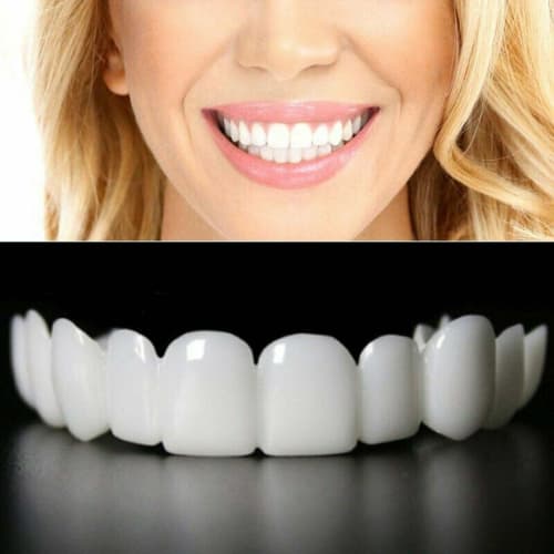 Two sets of simple dentures, artificial teeth, DIY temporary restoration dentures, easy to wear, instant dentures, adhesive for men and women, instant