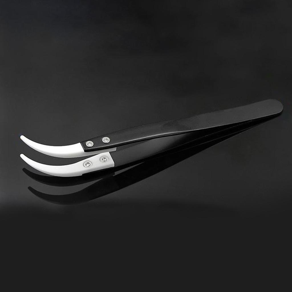 (2 Stücke) Antistatische Pinzette, hitzebeständige Isolationspinzette, Edelstahlpinzette für die Reparatur von Elektronik