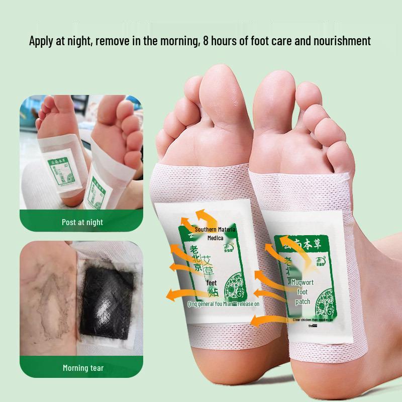 Yunnan Herbal Foot Patch Variety: Vitality Poria, Eight Treasures, Damp Cold Sleep, Ginger, and Mugwort.