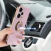 Platerowany Uchwyt Pierścieniowy Etui na Telefon dla Xiaomi Poco X6 X5 M6 Pro F5 Pro C50 Ochronna Obudowa Stojak Luksusowy Pełna Ochrona