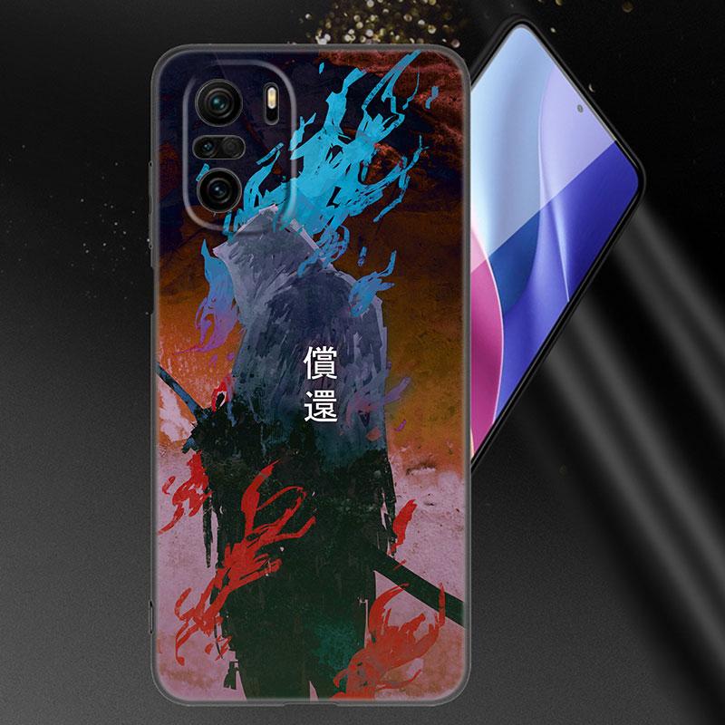 Japanese Samurai Art Phone Case For Xiaomi Mi POCO X3 NFC GT M4 M3 12 11T 10T Pro A3 11 Lite NE 5G 12X 11i F3 Soft Black Cover