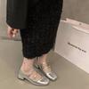 Square Toe Thick Heel Women Mary Jane Shoes Fashion Shallow Buckle Strap Shoes 2026 Spring Female Elegant Dress Leather Pumps