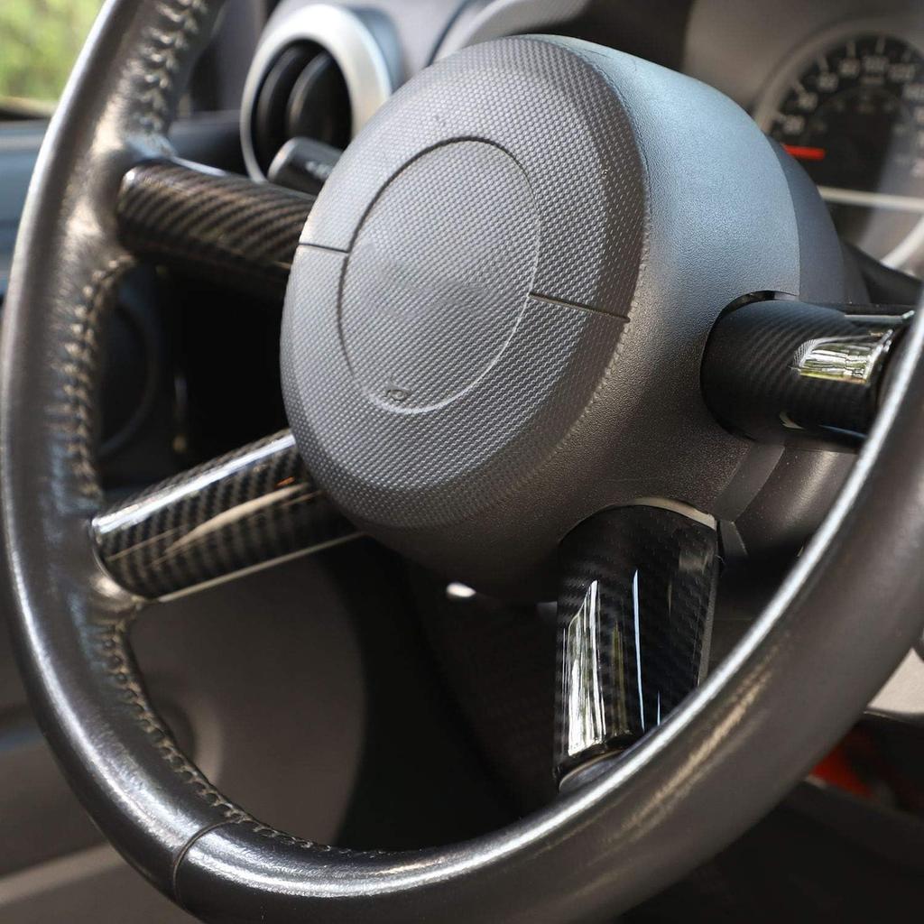 JeCar Carbon Fiber Interior Trim Accessories for 2007-2010 Jeep Wrangler JK JKU 2 Door & 4 Door