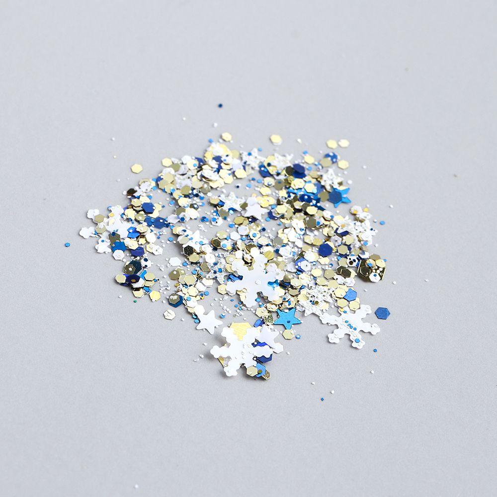 Stars Snowflakes Nail Paillettes Christmas Nail Sequins Glitter Nail Flakes 3D Nail Stickers