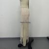 European-American High Slit Tassel Midi Skirt Beach Cover-Up