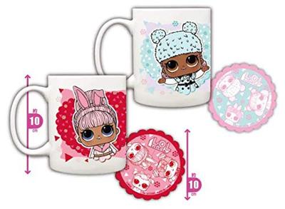 Überraschungstasse mit Gummiuntersetzer Set mit 2 Arten L.O.L. Überraschung!