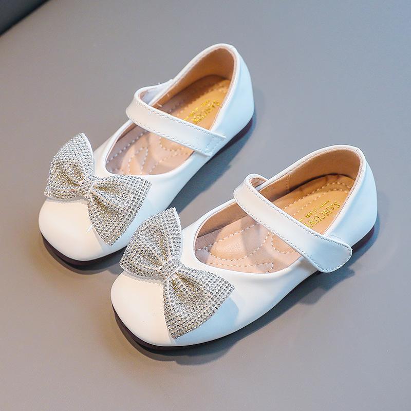 

Newest Children Leather Shoes Girls Princess Performance Dance Flats Toddler Baby Casual Comfortable Kids Bow Soft Bottom C 25