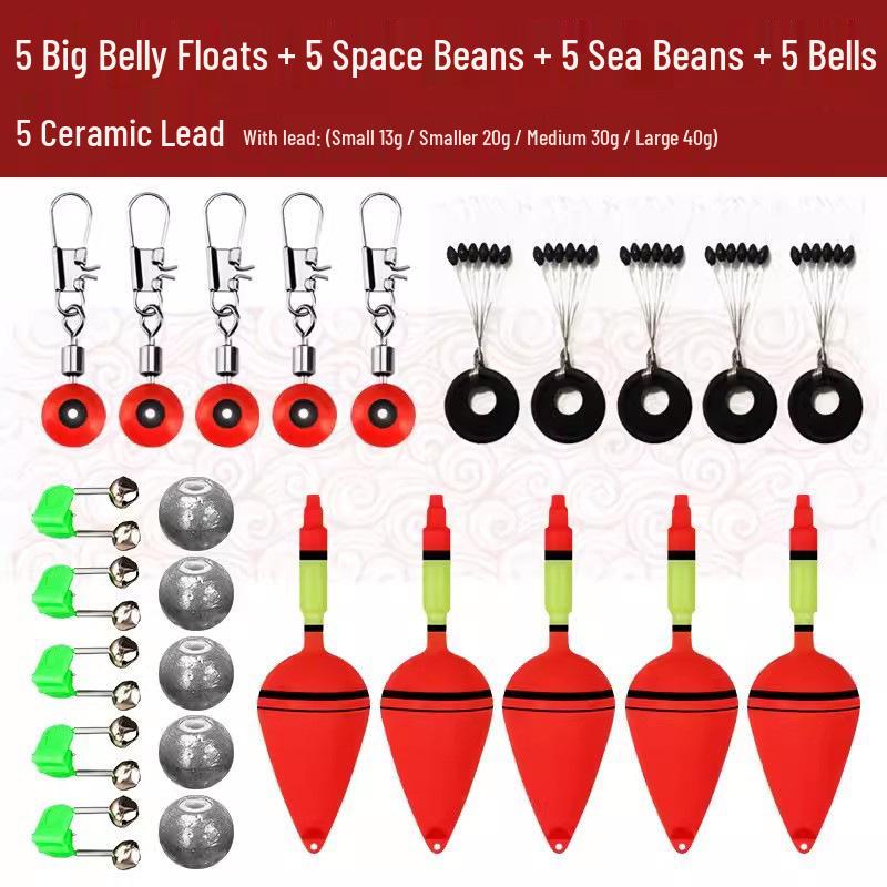 Flotador de Pesca Luminoso de Barriga Grande para Lanzamiento Largo para Mar y Carpa Plateada