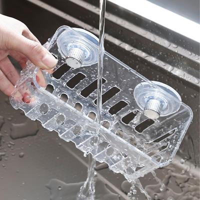 Sink Sponge Holder with Suction Cups Storage Rack with Suction Cups Kitchen Sink Sponge Rack for Cleaning Brush Scrubber