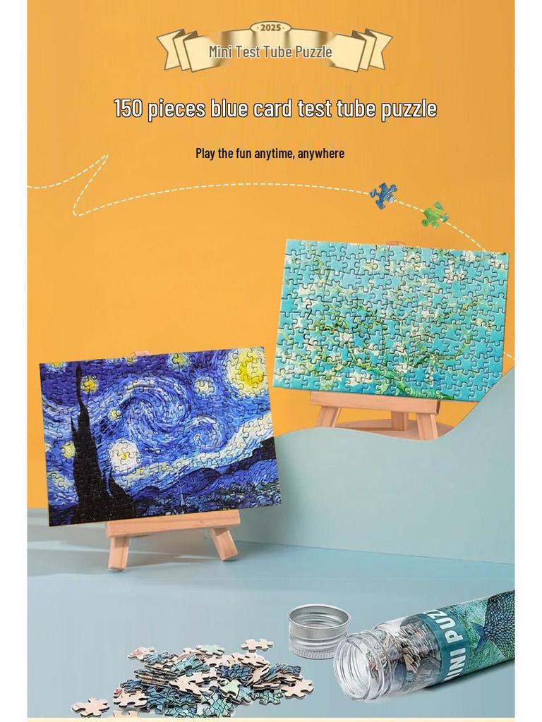 150-Piece Mini Test Tube Puzzle: Creative Educational Landscape Toy for Adults & Kids