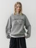 OSTKAKA [Fleece-Lined] Essential Emblem Sweatshirt Melange Grey