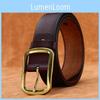 Mens Leather Belt In Two Layer Cowhide With Alloy Pin Buckle And Simple Design Ideal For Business And Casual Outfits