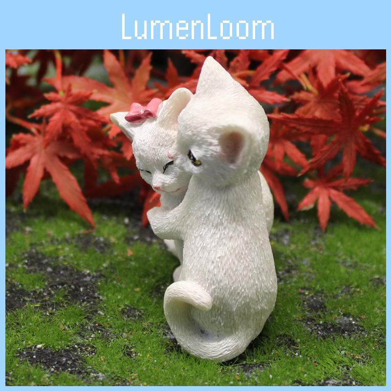 Resin Cute Couple Kitten Arts And Crafts Home Desktop Decorations Birthday Gifts