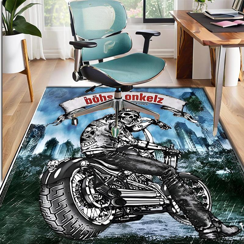 Bohse Onkelz Muster Teppich, Innen-/Außenteppich, für Picknick, Spielzimmer, Schlafzimmer, Büro, Wohnzimmer, Heimdeko Teppich, Geburtstagsgeschenk