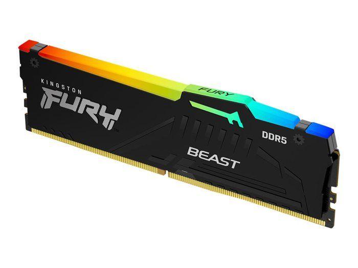 Kit Mémoire - Kingston - Kingston FURY Beast RGB - DDR5 - 64 Go: 2 X 32 Go - 6000 MHz / PC5-48000