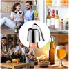 2 Pcs Wine Stopper Stainless Steel Wine Bottle Stopper with Silicone Seal  Reusable Beverage Preserver Freshness Keeper