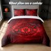 Manchester United Diseño Juego de Cama Ropa de Cama 1 Funda Nórdica + 2 Fundas de Almohada Suave Transpirable Ropa de Cama para el Hogar