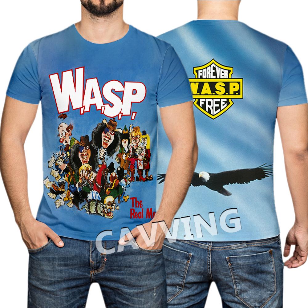 Neue Mode Damen/Herren 3D-Druck W.A.S.P Rock Lässige T-Shirts Hip Hop T-Shirts Harajuku Styles Oberteile Kleidung