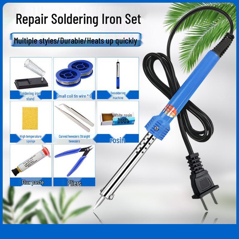 Set Fier de Lipit Electric 40W/60W cu Mâner de Cauciuc Izolat Termic și Unelte, 220V