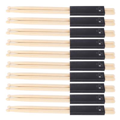10 Pairs Drum Mallet 7A Wood Drumstick Wooden Drum Stick Instrument Accessory for Playing
