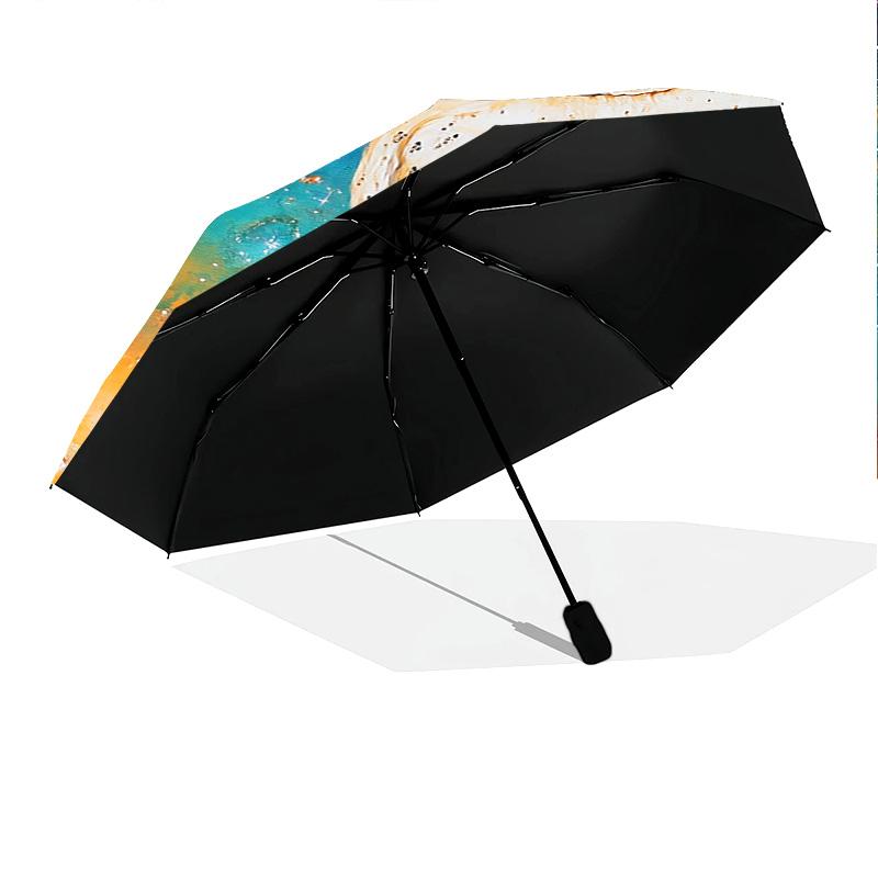 1 PC Automatic Folding Umbrella - Owls Pattern, Portable & Foldable Design with 8 Ribs, Christmas Birthday Gifts