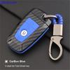 Jingyuqin 4B Carbon Fiber Silicone Key Case Cover for Ford Fusion Mustang Explorer F-150 F-250 F-350 2017 2018 Smart Key