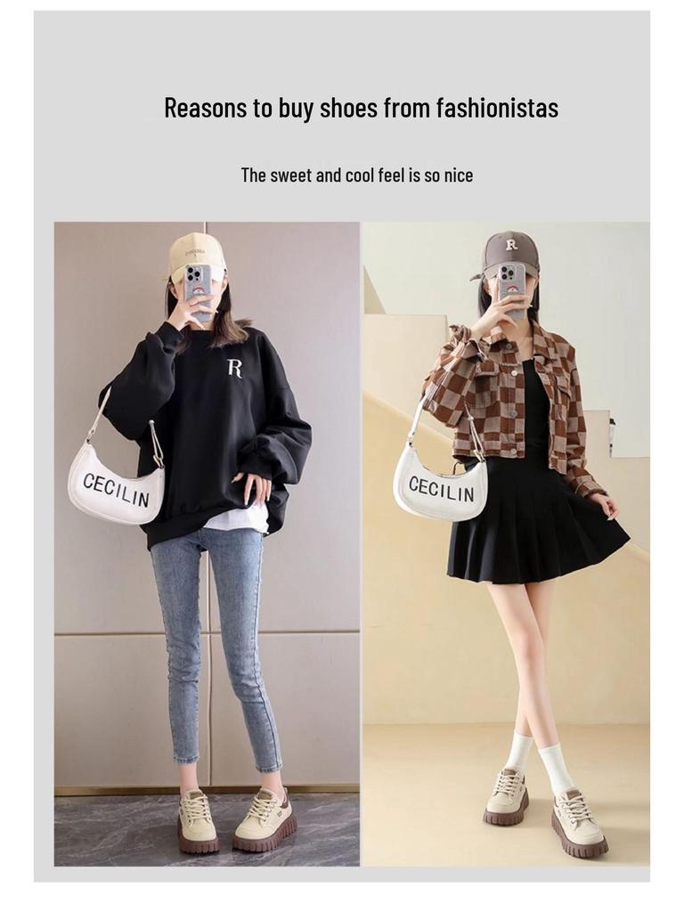 Autumn 2025 Women's Sporty Casual Platform Shoes - Lightweight, Thick-Soled & Versatile