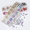 12Gird Box Multi Size AB/Colorful Hotfix Rhinestones Flatback Crystal Diamond Gems 3D Glitter Nail Art Luxurious Decorations