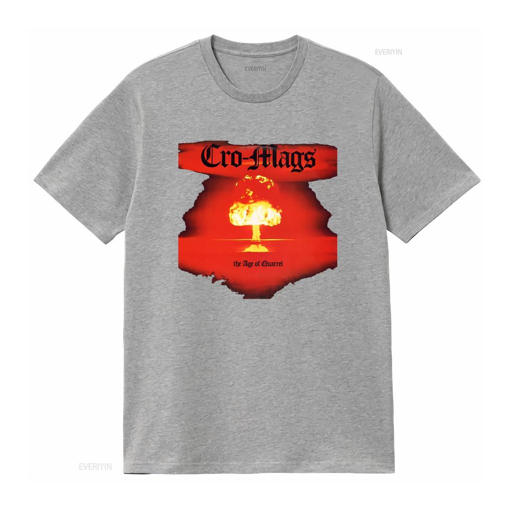 CRO MAGS The Age of Quarrel Print T-Shirt für Herren Rockband-Stil vintage gewaschen Lässig Stilvoll Grafik Streetwear Bequem