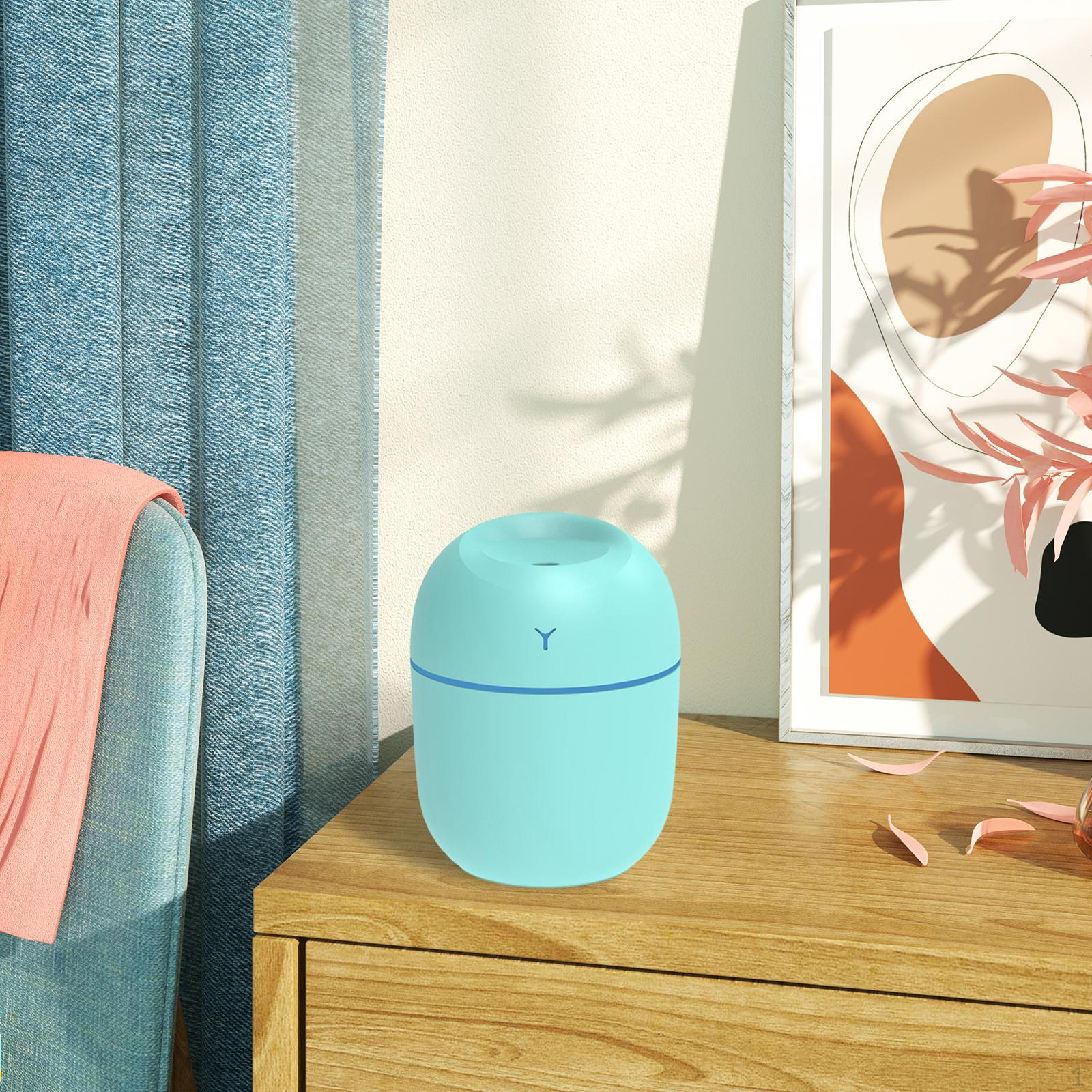 

Настільний зволожувач повітря, очищувач повітря, портативний низький рівень шуму, 220 мл резервуар для води з нічником для невеликого простору зелений