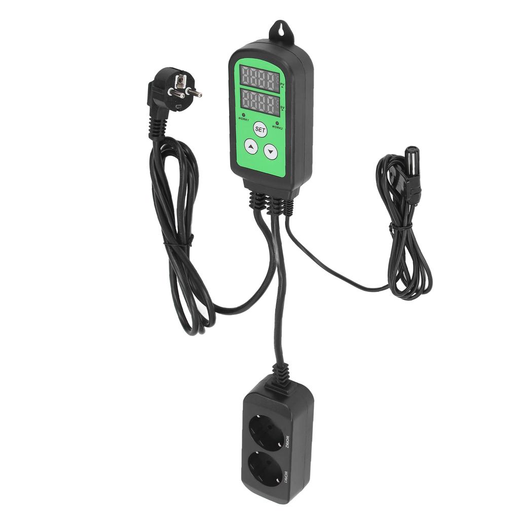 1500W Humidity Controller Pre Wired Digital Humidity Regulator Double LED Display Humidifier Dehumidifier for Greenhouse