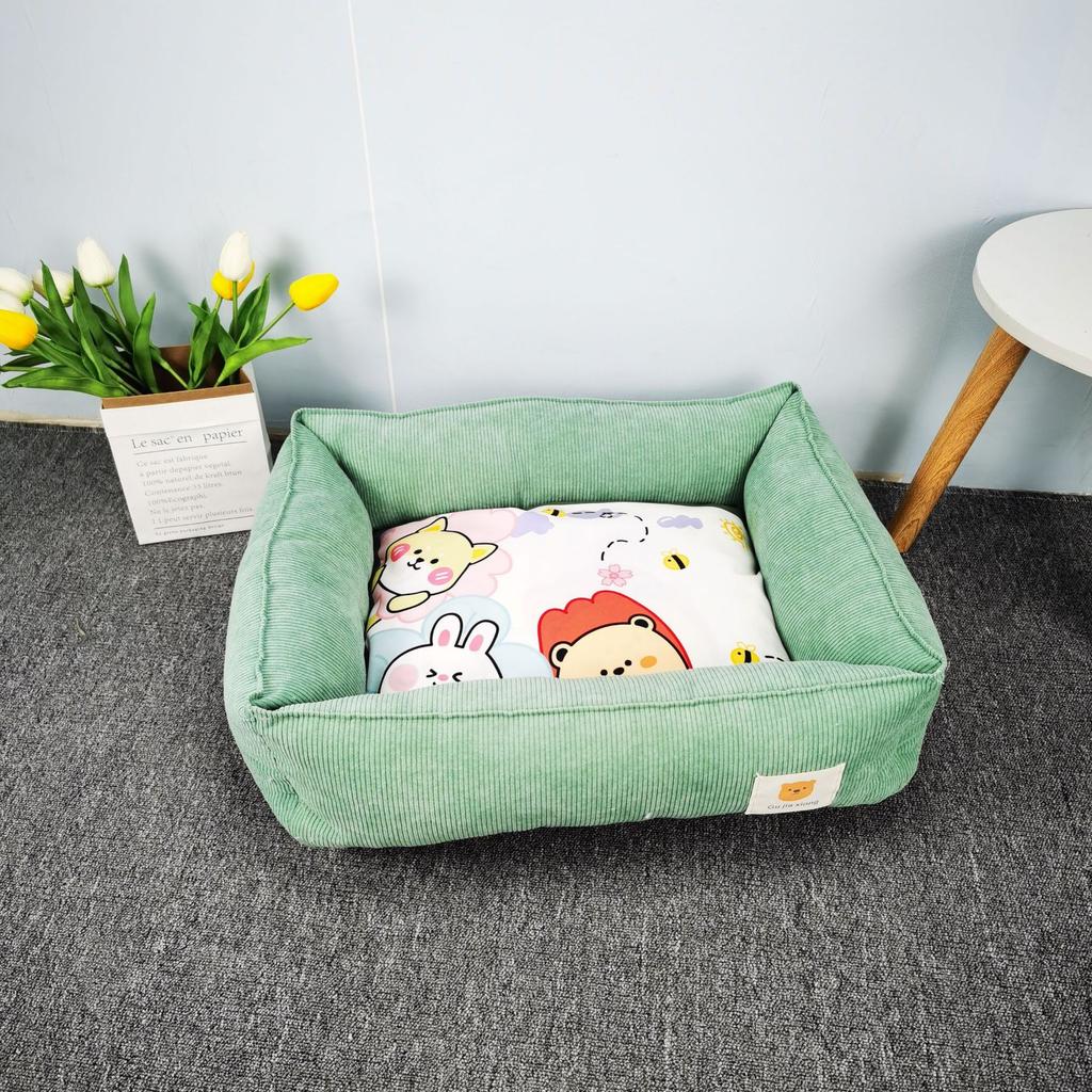 Fabric Pet Sofa Pet Litter Printed Warm Cat Litter Dog Litter Pet Bed Scratch-resistant Cartoon Pet Litter