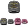 Retro Embroidered Washed Cotton Baseball Cap Adjustable Breathable Sun Hat