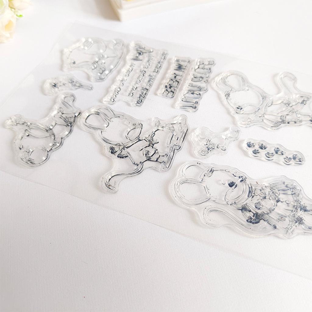 Clear Rubber Stamp Scrapbooking Diary Album Aesthetic Embossing Decorations