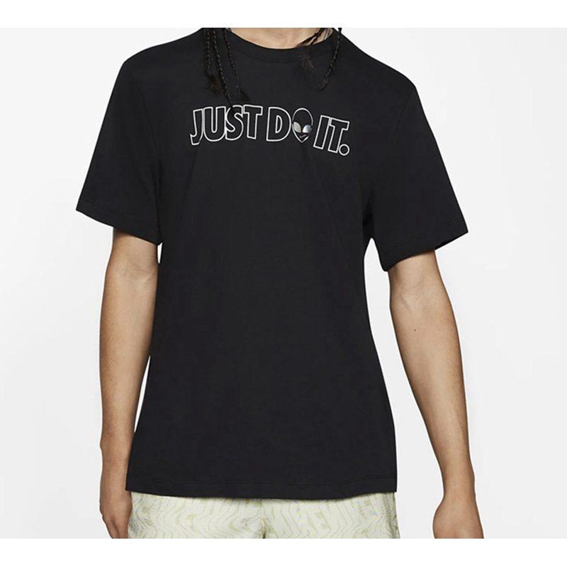 Nike T Shirts Men's Black Crew Neck Moderate Straight Fit CV8968-010
