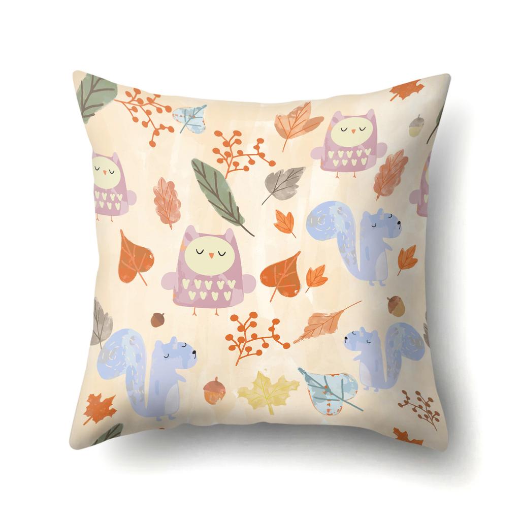 Geometric Animal Pattern Single-sided Pillowcase Office Hug Pillowcase Waist Pillowcase Polyester Simple Sofa Pillowcase