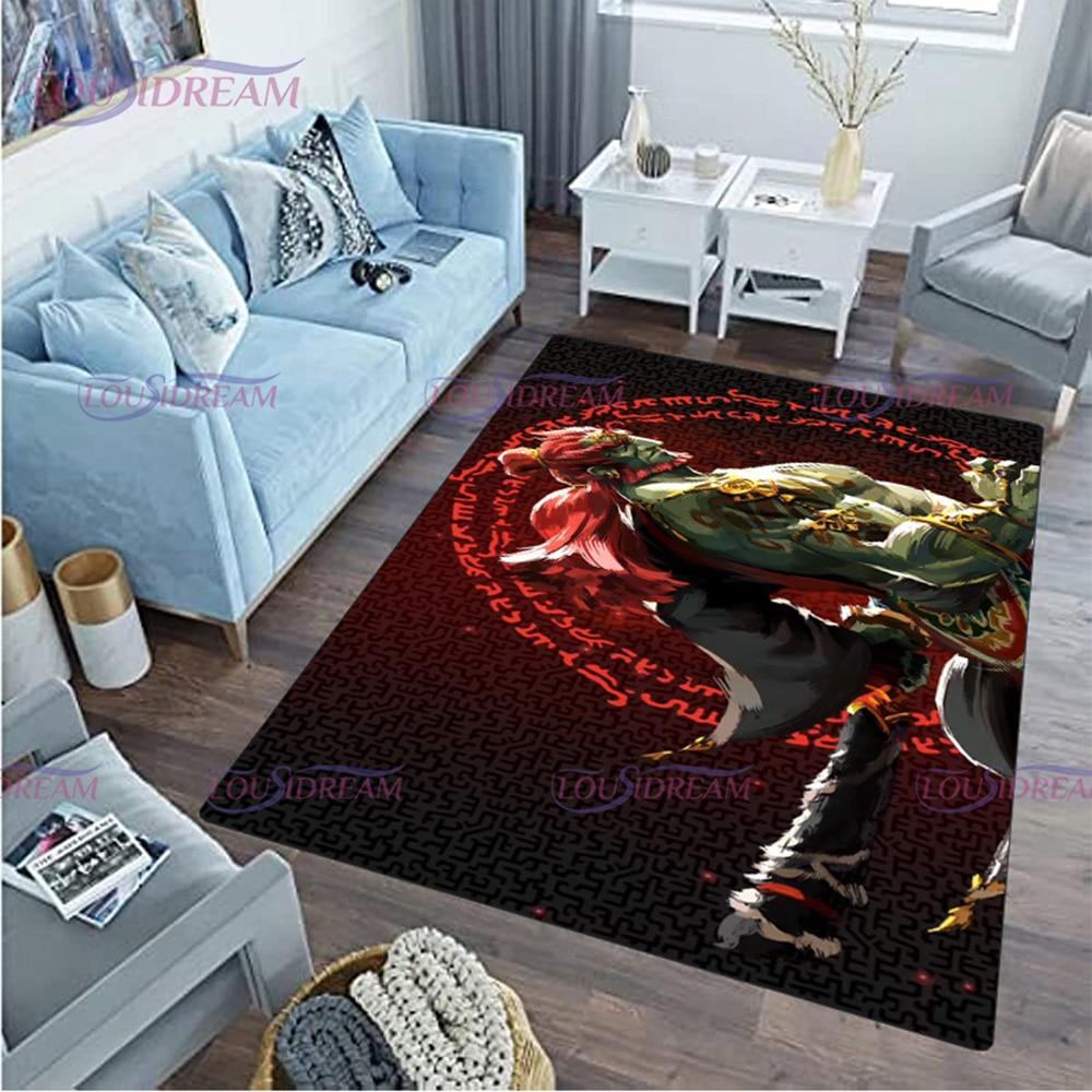 Cartoon Link-zalda Game Print Play Game Area Rug Sponge Washable Mat Bedroom Floor Mat Non-slip Bathroom Carpet Mat Door Carpet