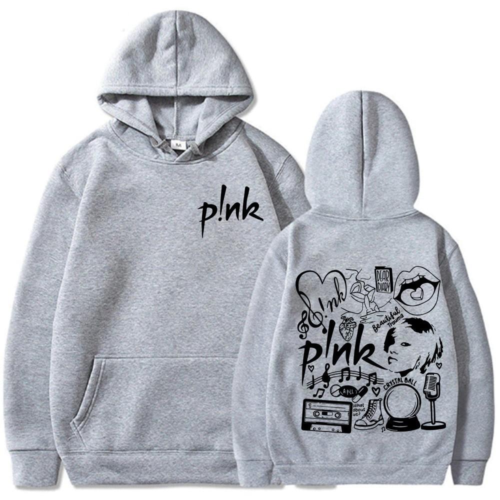 Pink Singer Tour Hoodie Rap Singer Hoodie Vintage Unisex Pullover Men Hoody Tops Oversize Streetwear Clothing