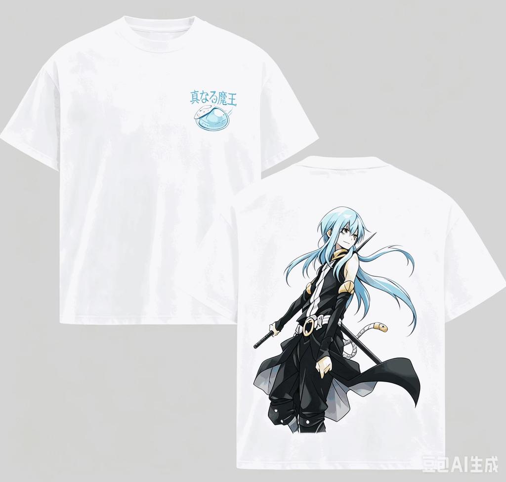 That Time I Got Reincarnated As a Slime Rimuru Tempest Anime Printed Loose Pure Cotton Short Sleeve Unisex Fan T-Shirt