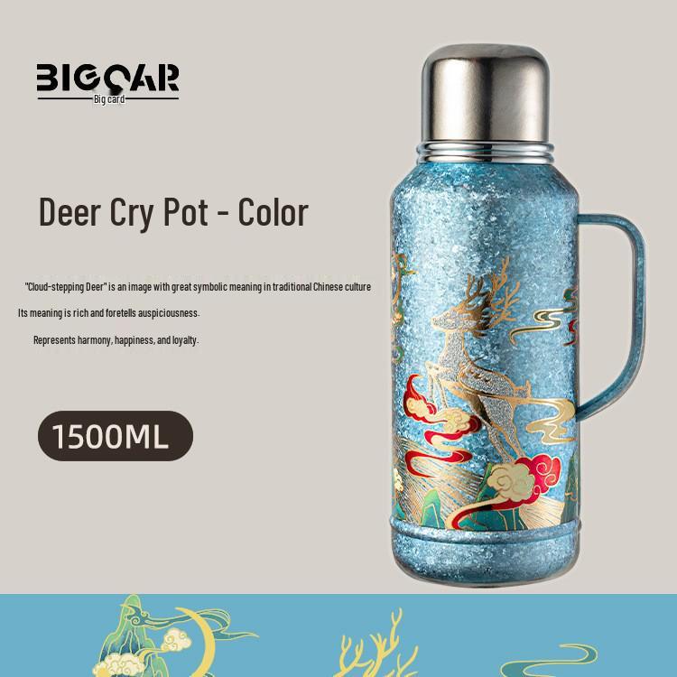 

Deer Call Lightweight Luxury Pure Titanium Thermos Cup with Tea Separation and Magnetic Insulation for Men and Women