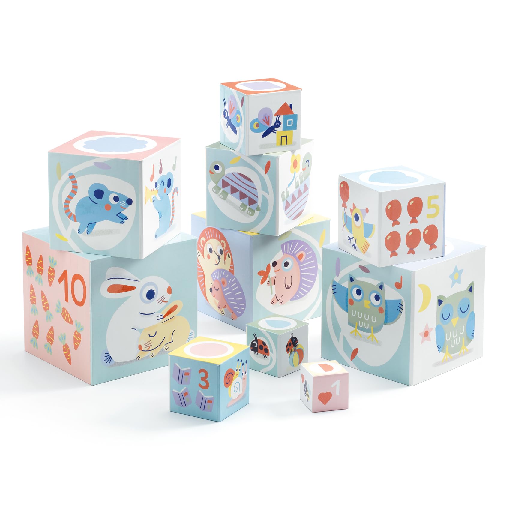 

DJECO 10 Baby Blocks Stacking Cubes (DJ06103)