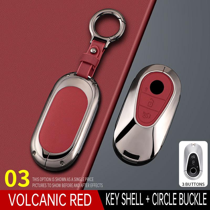 Mercedes Key Case for C-Class, S-Class, GLC, and Maybach - Suitable for Men and Women, Metal Key Shell for C200L, GLC300, C260L
