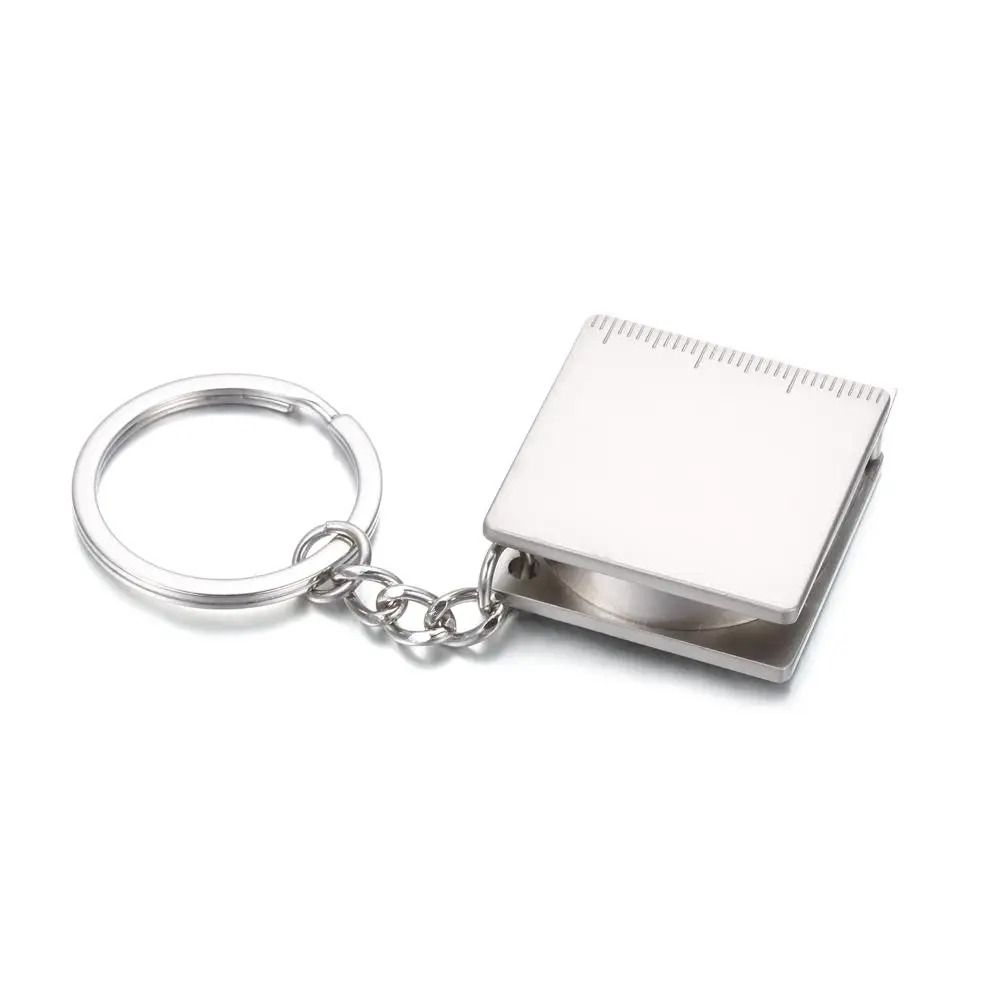 Double Scale Tape Measure Keychain Mini Size Keyring Pull Ruler  Hand Gauging