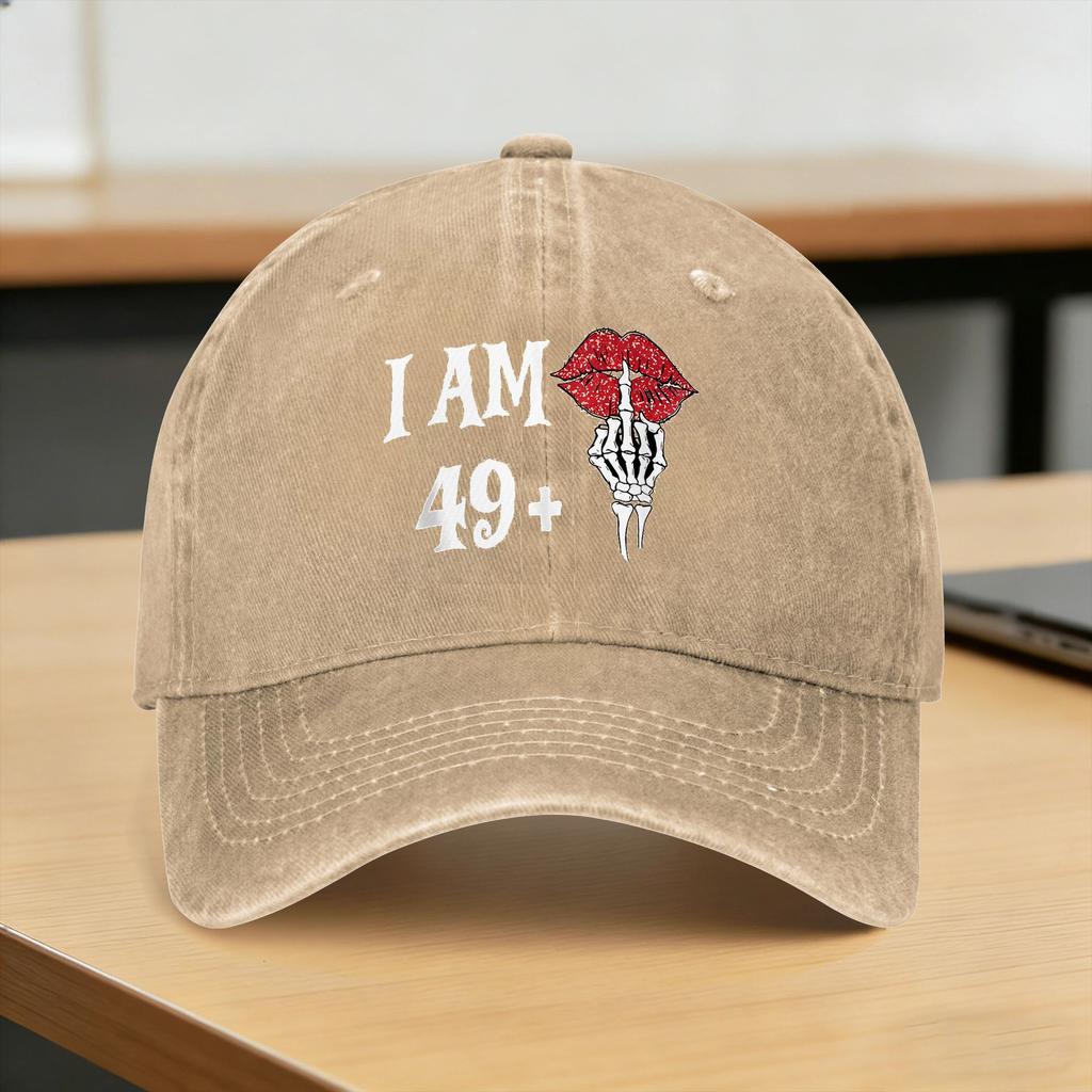 Im Not 50 I Am 49 Plus 1 Middle Finger Casual Baseball Cap Summer Trucker Hat High Quality Hunting Camping Snapback Cap Gift
