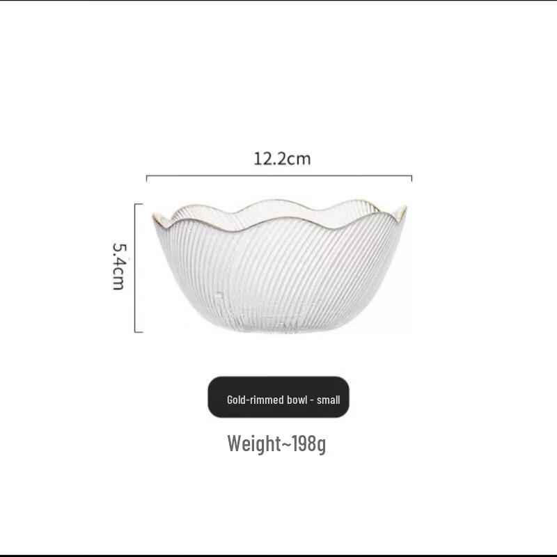 RuHan Minimalist Luxury Floral Glass Bowl