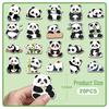 Panda Cartoon Refrigerator Magnets - Cute, Waterproof, Animal-Themed, Set of 20