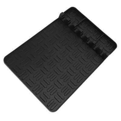 Silicone Griddle Tools Mat Heat Resistant Washable Reusable Soft Flexible Silicone Grill Side Shelf Mat for Baking Grilling Camping