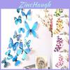 Magnifiques 12 autocollants muraux papillons 3D parfaits pour une décoration de chambre élégante