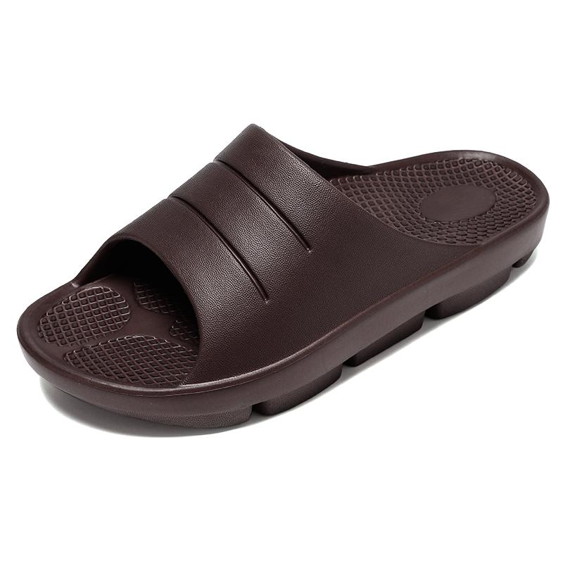 

Чоловічі літні тапочки Домашні масажні Плоский каблук Модні водонепроникні Великий розмір Зносостійкі Легкі зручні Літні основні 47 темно-коричневого кольору