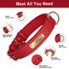 Personalized Dog Collar Soft Leather Dogs ID Tag Collars With Free Engraving Nameplate Anti-lost For Small Medium Dogs Pitbull